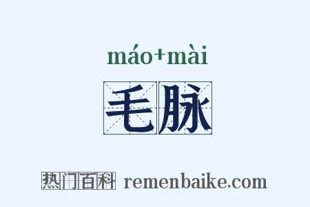 毛脉是什么意思的图片